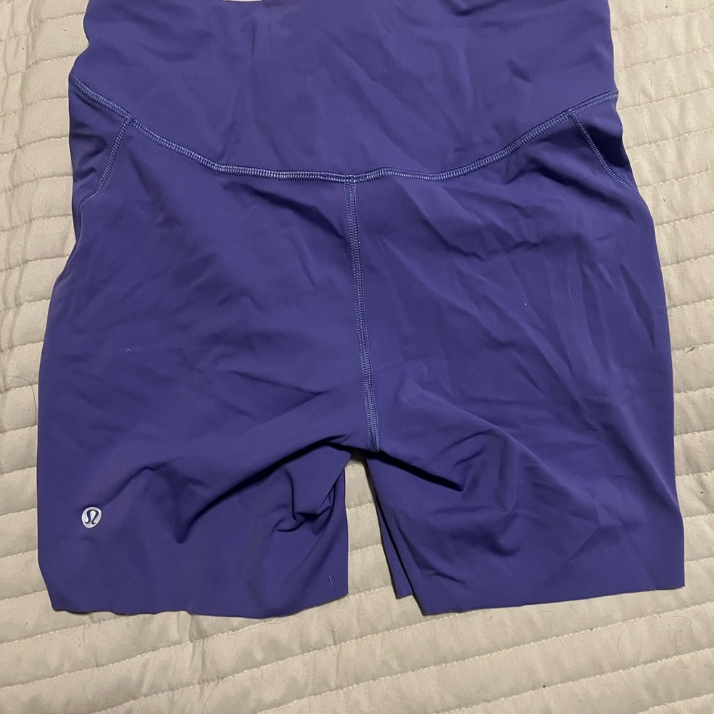 Lululemon Athletica Purple Bike Shorts High-Waisted Performance